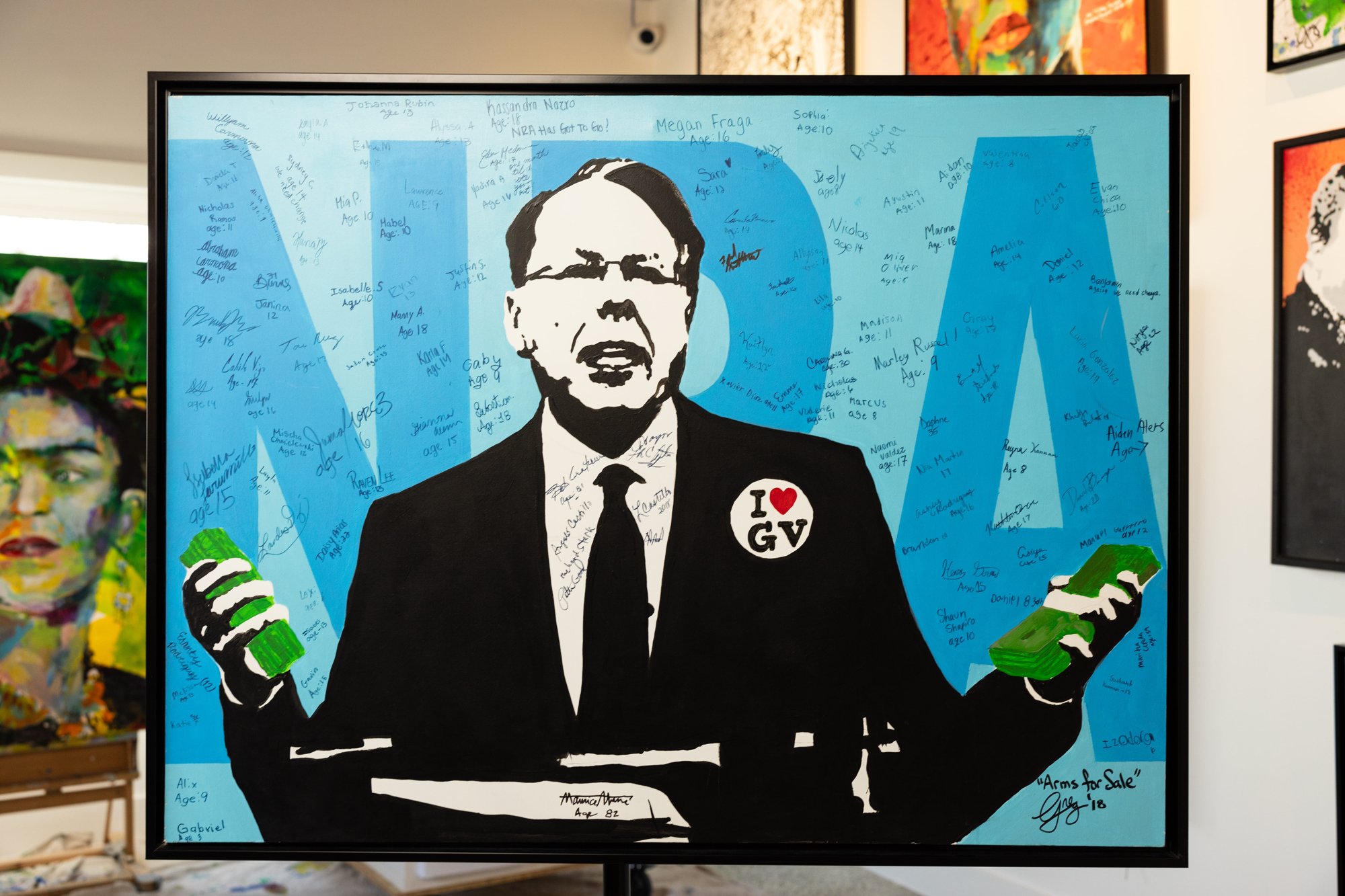 Artist Greg Batista Art Studio Wayne LaPierre Paint.jpg